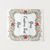 Kerstbruiloft Receptie Achtergrond Foto Booth Wandkleed (Voorkant (horizontaal))