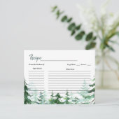 Kerstbruiloft Receptkaart met Dennenbomen Briefkaart (Staand voorkant)