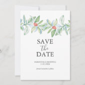 kerstbruiloft redt de uitnodiging op de datum (Voorkant)