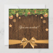 Kerstbruiloft repetitie met een gouddecor kaart (Achterkant)