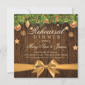 Kerstbruiloft repetitie met een gouddecor kaart (Voorkant)