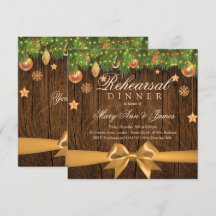 Kerstbruiloft repetitie met een gouddecor