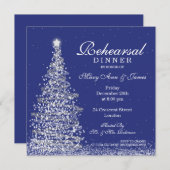 Kerstbruiloft repetitie voor de zilvermarine kaart (Voorkant / Achterkant)