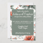 Kerstbruiloft Romantische foto & gouden accenten Kaart (Achterkant)