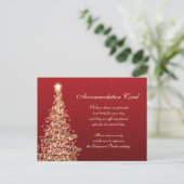 Kerstbruiloft Rood goud Briefkaart (Staand voorkant)