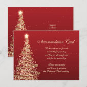 Kerstbruiloft Rood goud Briefkaart (Voorkant / Achterkant)