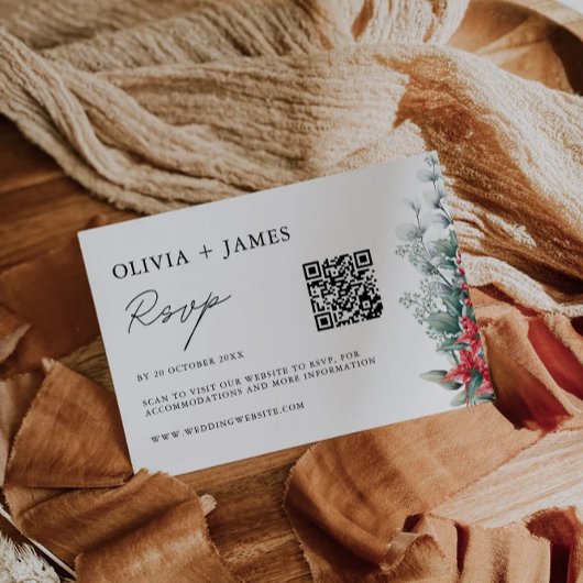 Kerstbruiloft RSVP Kaart Sjabloon