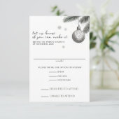 kerstbruiloft RSVP kaartje (Staand voorkant)