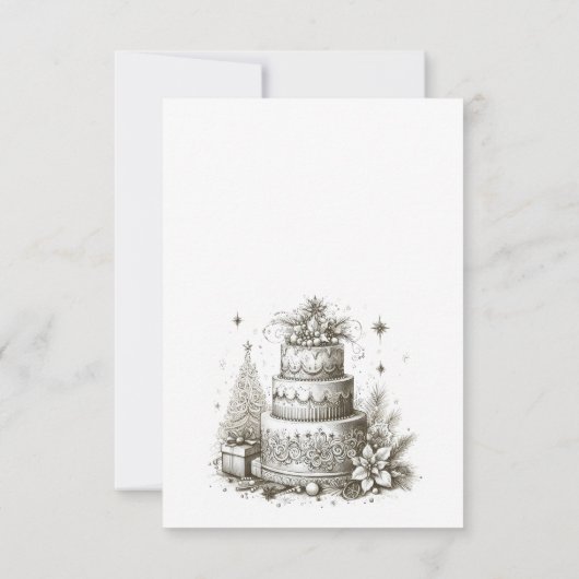 kerstbruiloft RSVP kaartje (Achterkant)