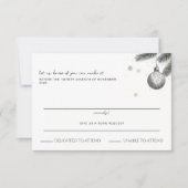 kerstbruiloft RSVP kaartje (Voorkant)