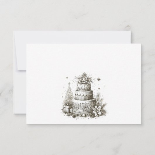 kerstbruiloft RSVP kaartje (Achterkant)