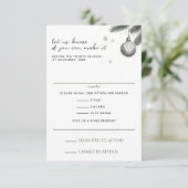 kerstbruiloft RSVP kaartje (Staand voorkant)