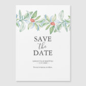 Kerstbruiloft Save De Datum Magneten (Voorkant)