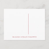 Kerstbruiloft Save The Date Gold Baubles Aankondigingskaart (Achterkant)