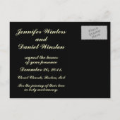 Kerstbruiloft Save the Date Snow Star Kaart (Achterkant)