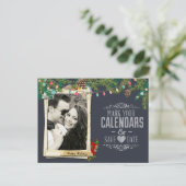 Kerstbruiloft schoolbord Save the Date Aankondigingskaart (Staand voorkant)