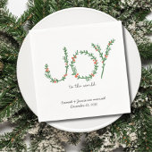 Kerstbruiloft servetten Custom Joy to the World