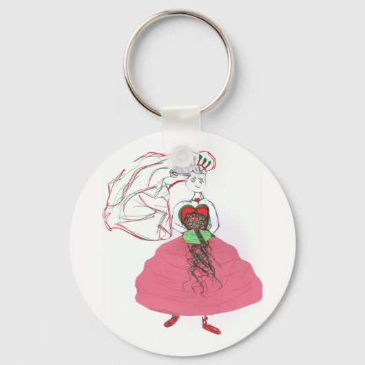 kerstbruiloft sleutelhanger (Voorkant)