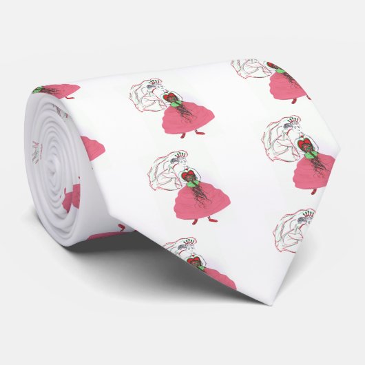 kerstbruiloft stropdas (Opgerold)