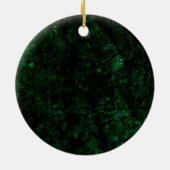 Kerstbruiloft verjaardag groene zilveren glitter keramisch ornament (Achterkant)