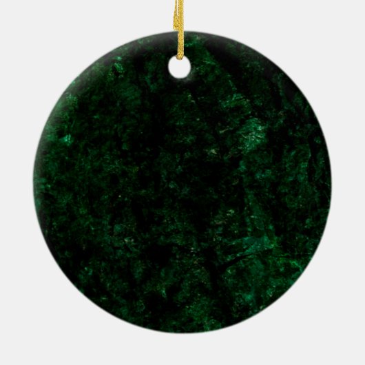 Kerstbruiloft verjaardag groene zilveren glitter keramisch ornament (Achterkant)