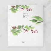 Kerstbruiloft, visitekaartje, Kaart Plaatskaartje (Buitenkant ongevouwen)