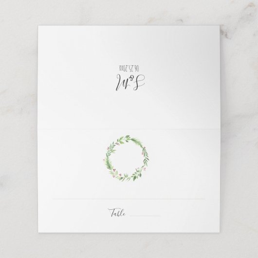 Kerstbruiloft, visitekaartje, Kaart Plaatskaartje (Buitenkant ongevouwen)