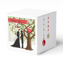 Kerstbruiloft voor kerstbox Bride Groom Santa