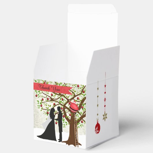 Kerstbruiloft voor kerstbox Bride Groom Santa Bedankdoosjes (Geopend)