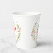 Kerstbruiloft waterverf met braam papieren bekers (Links)