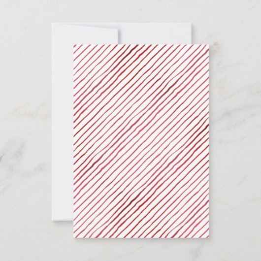 kerstbruiloft | Waterverf RSVP met keuze uit maalt (Achterkant)