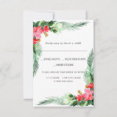 kerstbruiloft | Waterverf RSVP met keuze uit maalt (Voorkant)