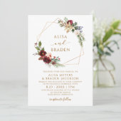 Kerstbruiloft Winter Elegante groene krans Kaart (Staand voorkant)