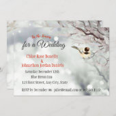 Kerstbruiloft Winter Frosty Trees Natuur Kaart (Voorkant / Achterkant)