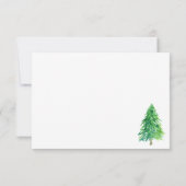 kerstbruiloft winterbosbesbesparingsdatum kaart (Achterkant)