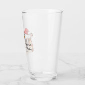 Kerstbruin kunstEngels Bulldog Wiggleeft Glas (Links)