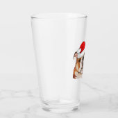 Kerstbruin kunstEngels Bulldog Wiggleeft Glas (Rechts)
