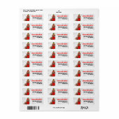 Kerstbruin Labradoodle Lover Return Address Etiket (Full Sheet)