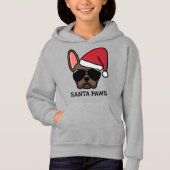 Kerstbruine Bulldog Hoodie (Voorkant)