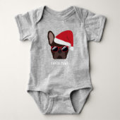 Kerstbruine Bulldog Romper (Voorkant)