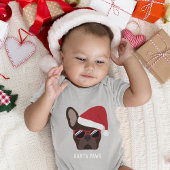 Kerstbruine Bulldog Romper