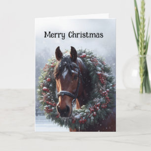 Kerstbruine paardenkrans kaart