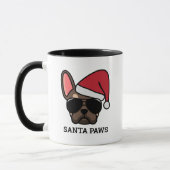 kerstbruine Tan French Bulldog Mok (Links)