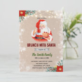 Kerstbrunch met de Kerstman uitnodiging (Staand voorkant)
