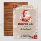 Kerstbrunch met de Kerstman uitnodiging (Voorkant / Achterkant)