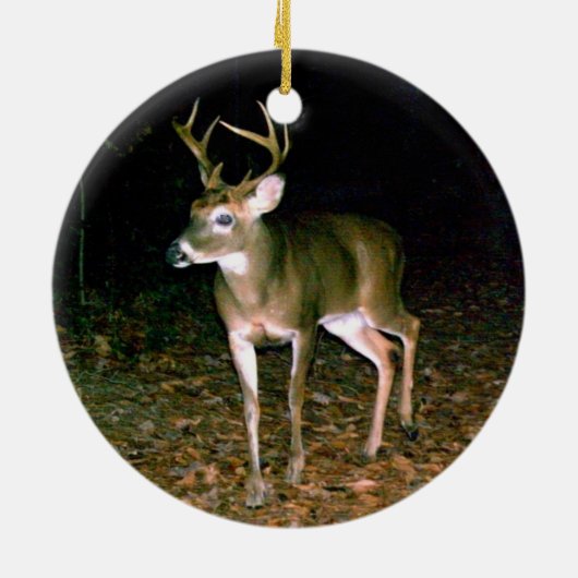Kerstbuck Deer Keramisch Ornament (Achterkant)