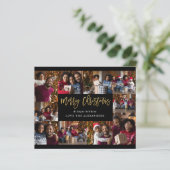 Kerstbudget 10 multi-fotokaart - Zwart Goud (Staand voorkant)