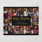 Kerstbudget 10 multi-fotokaart - Zwart Goud (Voorkant)