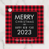 kerstbuffel bedankjes labels (Voorkant)