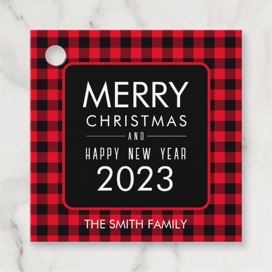 kerstbuffel bedankjes labels (Voorkant)